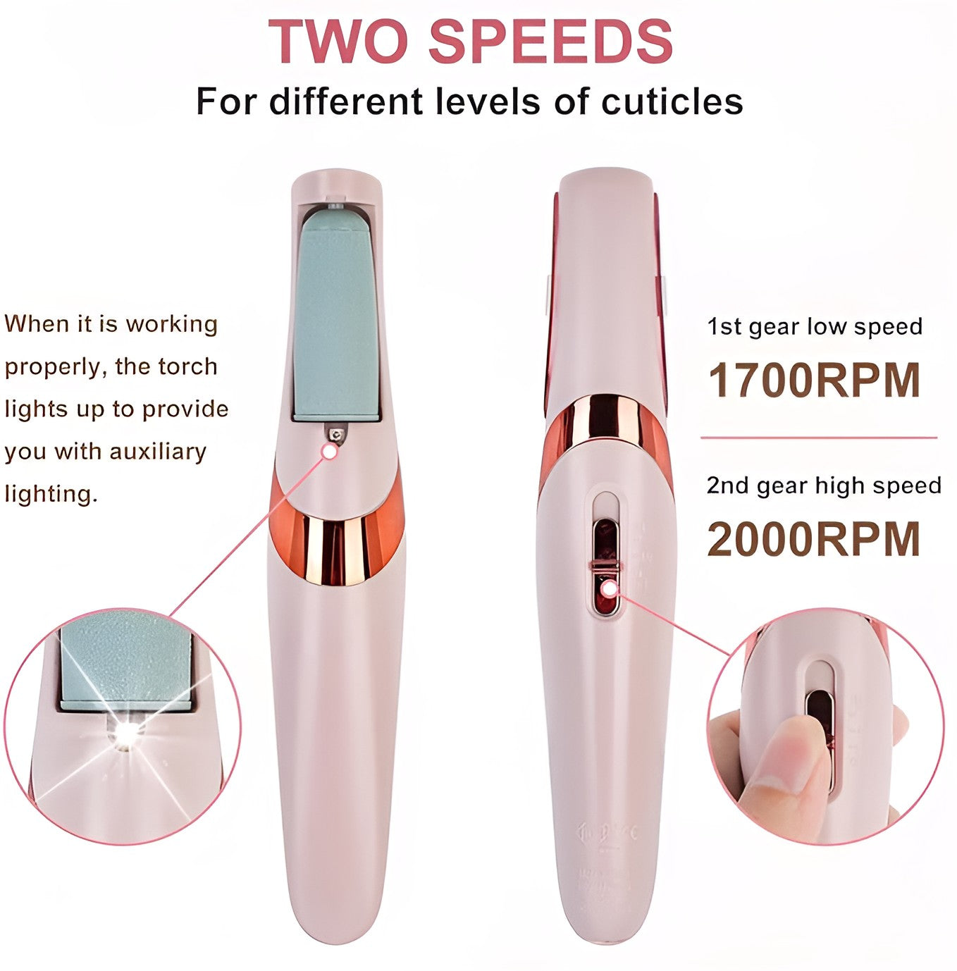 Pedicure Callus Remover Hard and Dead Skin Electric Rechargeable Tool